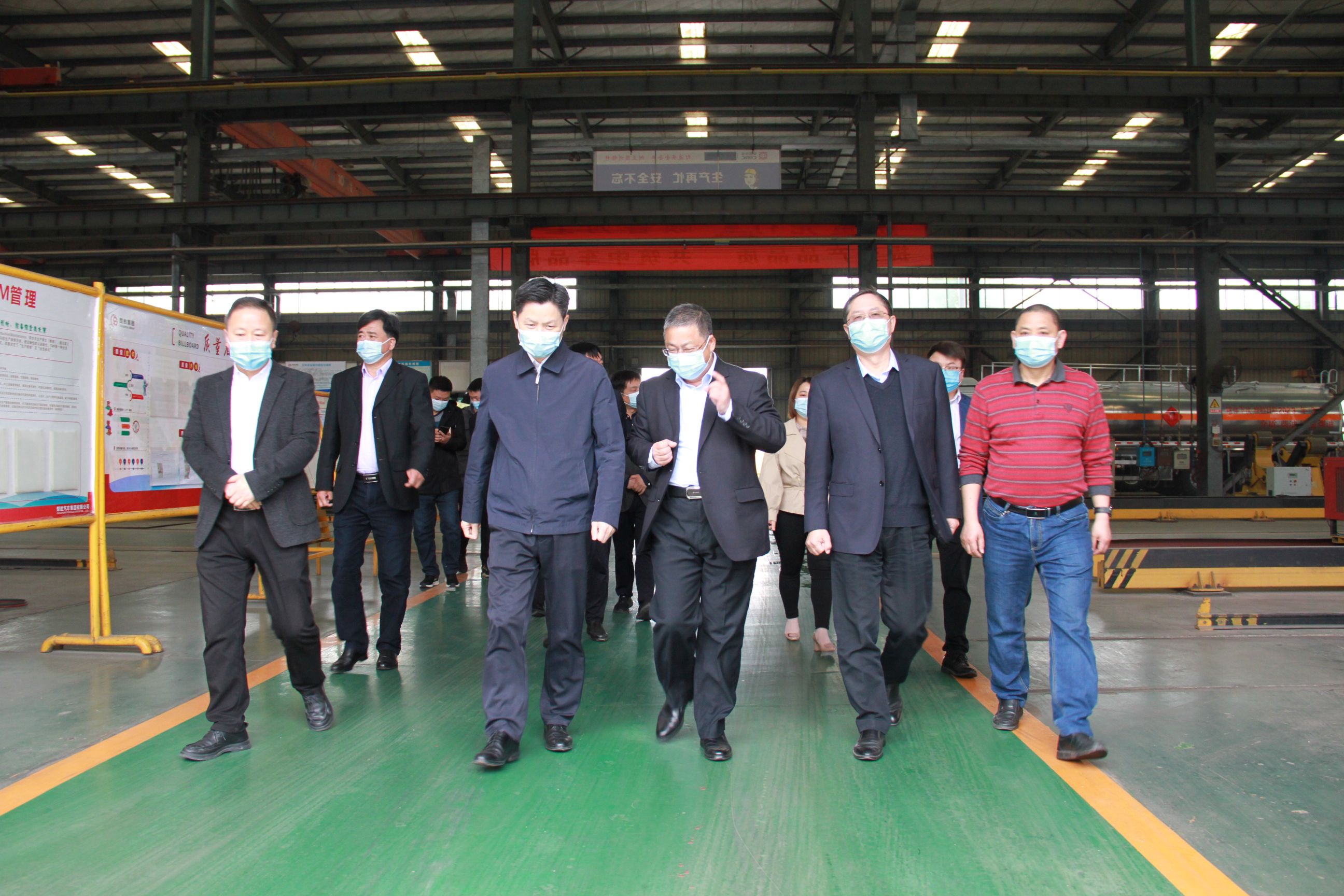 防疫情，促生產，市委常委副市長甘國棟一行蒞臨楚勝調研